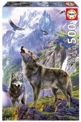 Puzzle 500 Wilki w górach - Educa