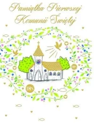 Karnet Komunia z kieszonką Kościół - Henry