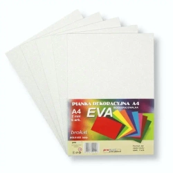 Pianka brokatowa A4 Eva biała biodegradowalna 5szt - Penword