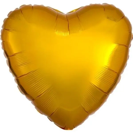 Balon foliowy metalik złoty serce 43cm - Amscan