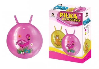 Piłka do skakania 45cm z rogami Flaming/Lama mix - Madej