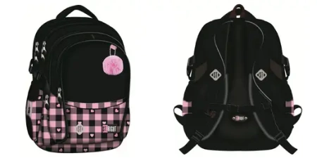Plecak 4 komorowy BP1 Pink Checkered - ST-MAJEWSKI