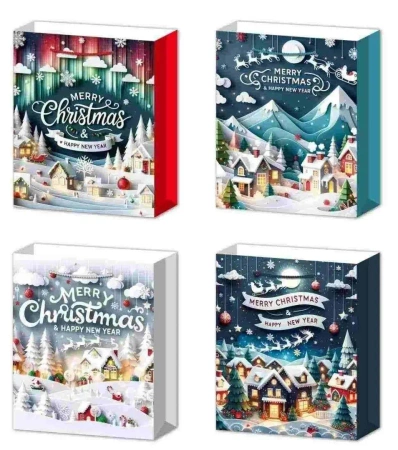 Torebka prezentowa M Boże Narodzenie platera mix