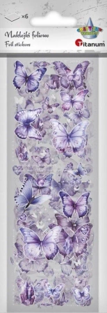 Naklejki foliowe 6 plansz motyle - Titanum