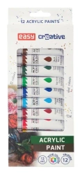 Farby akrylowe 12 kolorów EASY - Easy Stationery