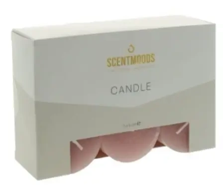 Rustykalna świeca w kolorze Flamingo 5x5cm 6szt - ScentMoods