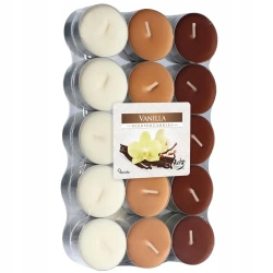 Świeca tealight parafinowa Wanilia Aura 30 szt.