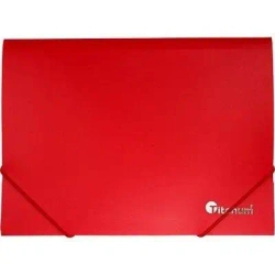 Teczka PP A5 z gumką czerwona - Titanum
