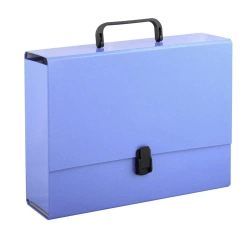 Teczka z rączką A4 10 cm Penmate niebieska pastelowa