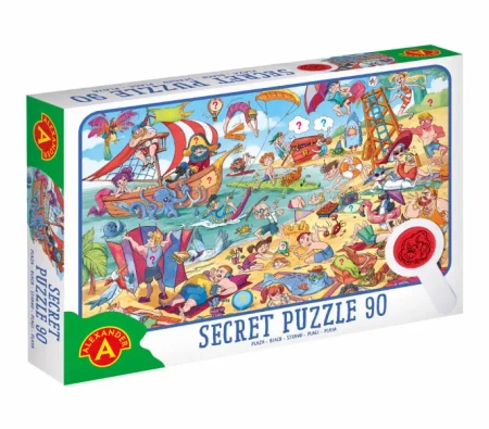 PUZZLE OBSERWACYJNE LUPĄ-90 ELEMENTÓW/PLAŻA - Alexander