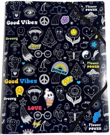 Teczka A4+ plastikowa z gumką Good Vibes - Fresh
