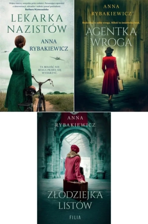 Powieści wojenne Lekarka nazistów + Agentka wroga + Złodziejka listów - Anna Rybakiewicz