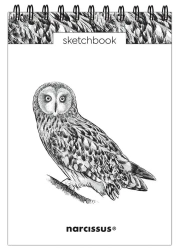 Szkicownik A5/60K na spirali - Sowa - Narcissus