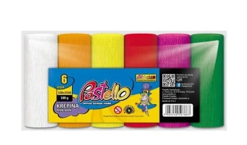 Krepina mini 10x250cm 180g 6 kolorów intensywnych - Alfa Pastello