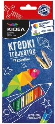 Kredki trójkątne 12 kolorów KIDEA - DERFORM