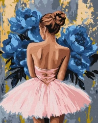 Malowanie po numerach - Baletnica z piwoniami - Ideyka