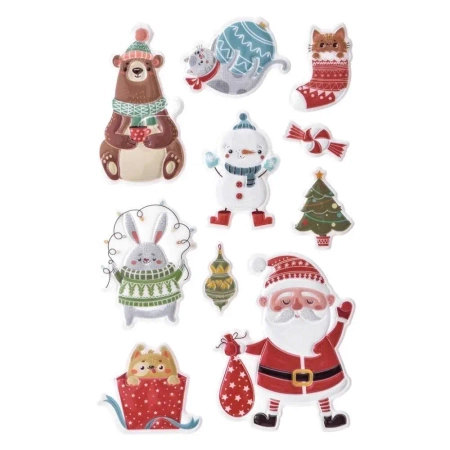 Naklejki puffy zimowe słodziaki 10szt - Dalprint dpCraft