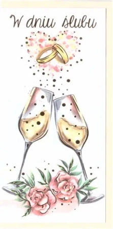 Karnet B6 Ślub - Kieliszki DL - Henry