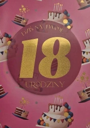 Karnet Urodziny 18 damskie - YEKU