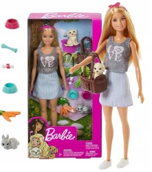 Barbie Lalka ze zwierzątkami FPR48 - Mattel