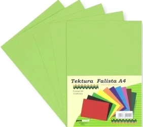 Tektura A4 falista pistacjowa 5szt - Penword