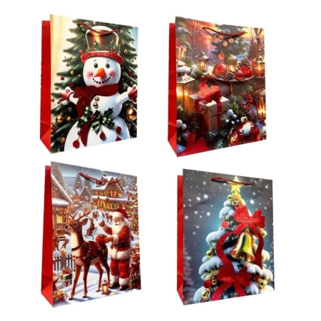 Torebka prezentowa L Boże Narodzenie mix - Ju-Piter