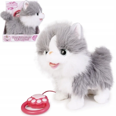 Natalia kot chodzący na smyczy biało-szary 185557