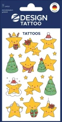 Tatuaże bożonarodzeniowe dla dzieci - gwiazdy - Zdesign
