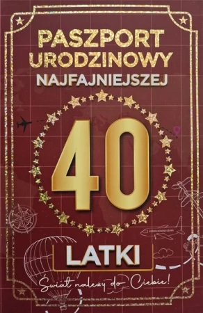 Karnet Urodziny 40 Nowy paszport damskie - YEKU