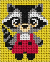 Haft. Moje pierwsze wyszywanie - Szop pracz - Anex-bis