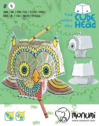 Cube head. Sowa. Złóż i pokoloruj - praca zbiorowa