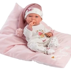 Lalka Bobas Nica z poduszką i w piżamce 40cm - Llorens
