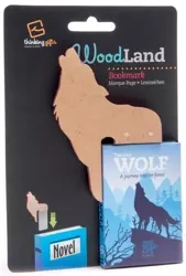 WoodLand Wolf drewniana zakładka do książki - wilk - Thinking Gifts