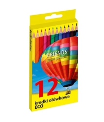 Kredki Eco białe 12 kolorów - Grand