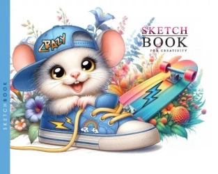 Szkicownik 148x105 24 stron 100g/m2 TW Myszka but - Fresh