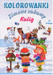 Zimowe zabawy. Kulig. Kolorowanki - Ernest Błędowski