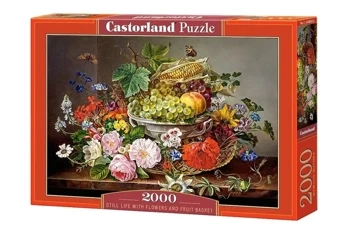 Puzzle 2000 Still Life with Flowers and FruitCASOR - Castorland