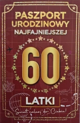 Karnet Urodziny 60 Nowy paszport damskie - YEKU
