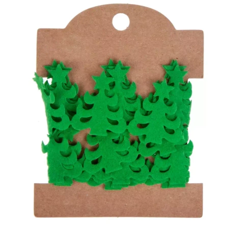 Ozdobna taśma filcowa. Choinki, 2 m