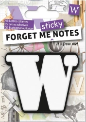 Forget me sticky notes kart samoprzylepne litera W - IF