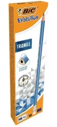 Ołówek Evolution Triangle trójkątny z gumką(12szt) - BIC