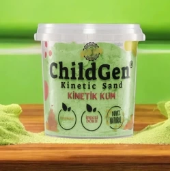 Piasek kinetyczny naturalny zielony 500g - ChildGen (GEN OYUNCAK SANAYİ TİCARET A.Ş.)