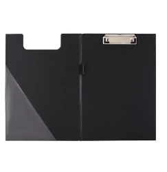 Deska A4 PVC z klipsem i okładką czarna D.RECT