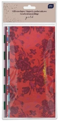 Koperty podarunkowe 22x11cm 5szt gold - INTERDRUK