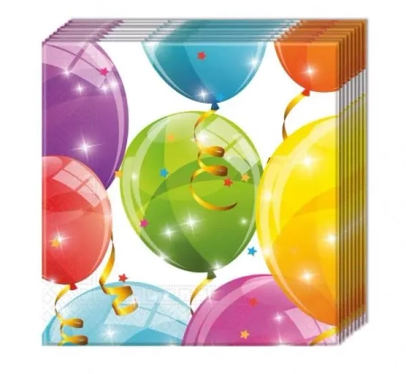 Serwetki Sparkling Balloons 33x33cm 20szt - Godan