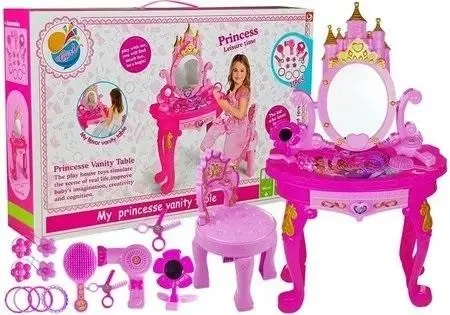 Toaletka z krzesełkiem i akcesoriami - Leantoys