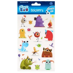 Naklejki 14x21 cm Googly Eye Potworki Sticker Boo 493719