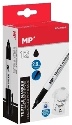 Marker do tkanin czarny 2,6mm 12szt - MP Main Paper