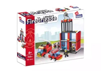 Klocki konstrukcyjne 245 elementów - straż pożarna