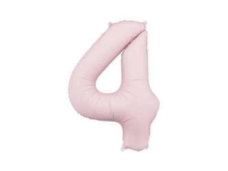 Balon foliowy cyfra 4 86cm jasny różowy - PartyDeco